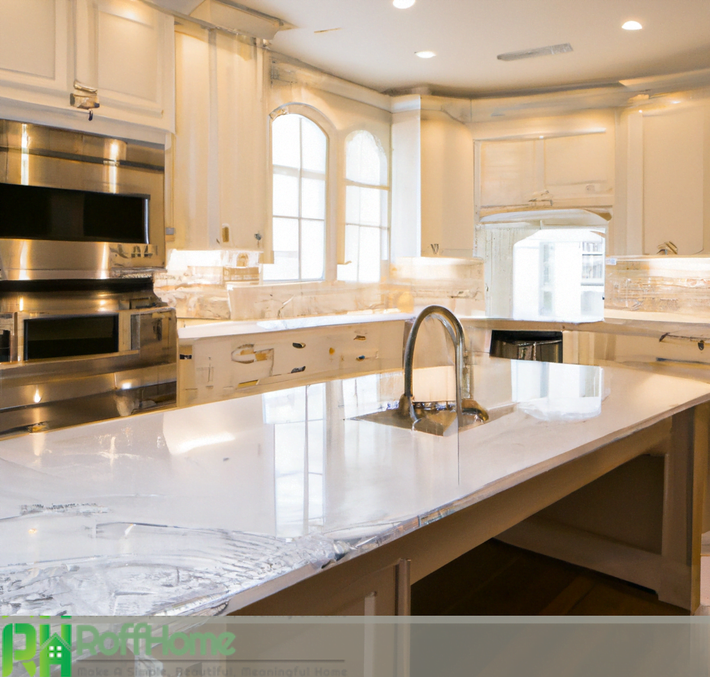 White kitchen with granite