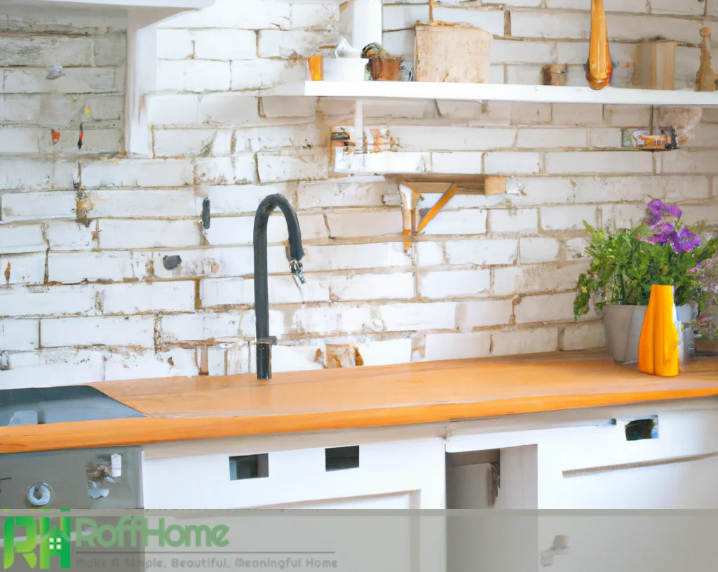 white rustic kitchen