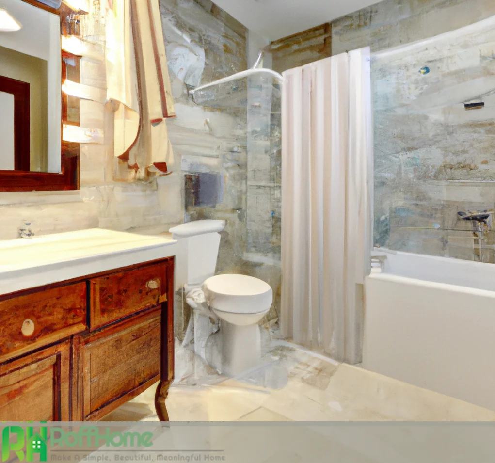 beige tile bathroom