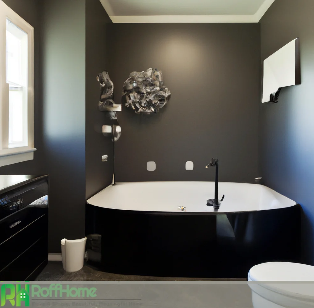 black master bathroom