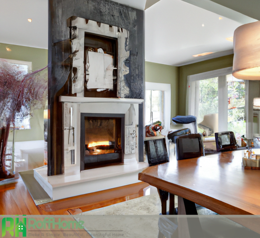 dining room with fireplace