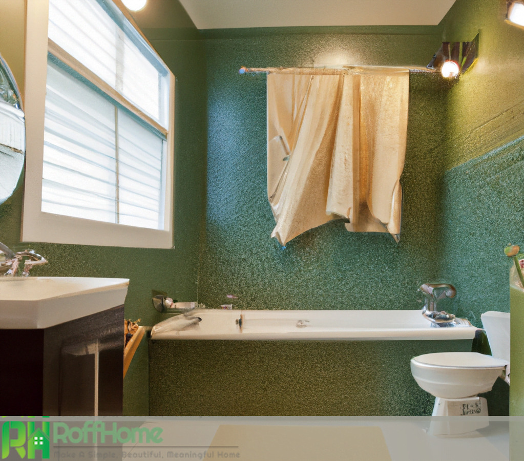 modern green tile bathroom
