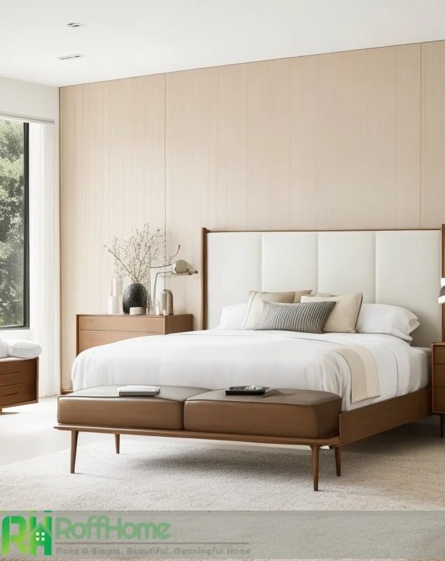 mid-century modern master bedroom