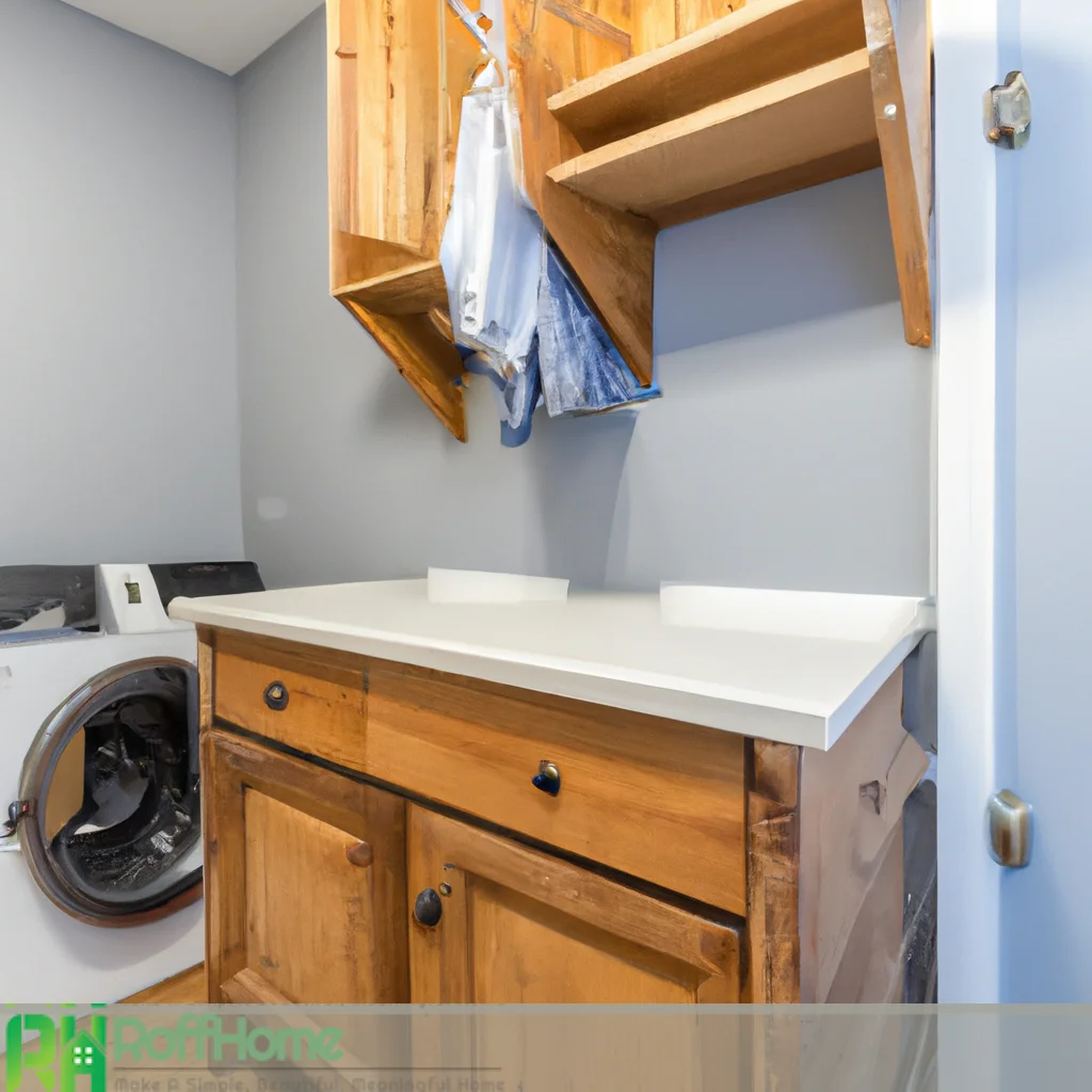 laundry room wood countertop