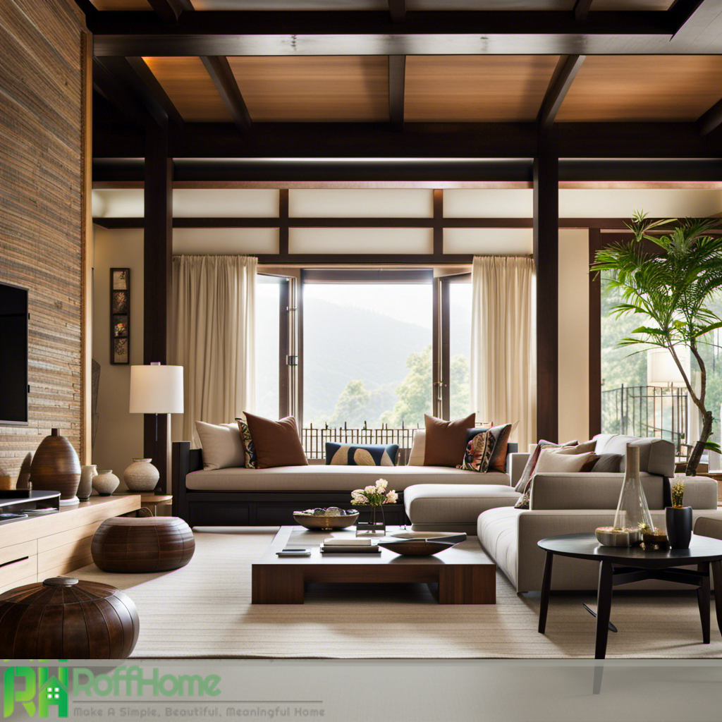 Asian-inspired living room